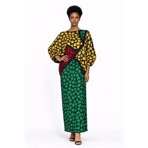 Vintage 1980s–1990s Guy Laroche Paris Pure Silk Graphic Dress size small